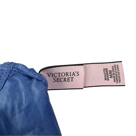 Victoria's Secret Body By Victoria Lace Bralette Size Medium Floral Light Blue - Picture 5 of 6